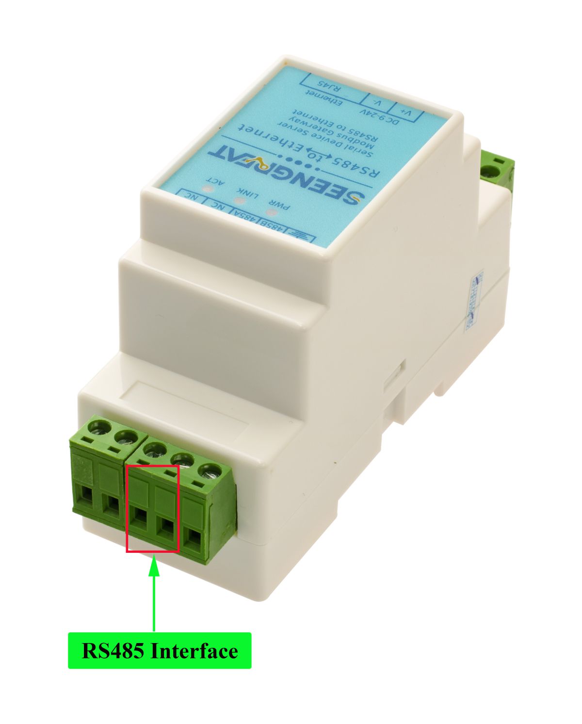 RS485 To RJ45 Ethernet Rail Industrial Serial Server