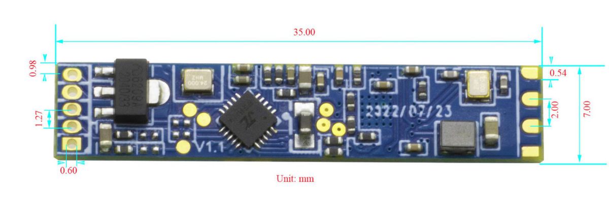 Microwave Radar Sensor Module LD2410 Dimensions