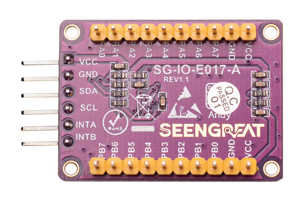 MCP23017 IO Expansion Board I2C Interface