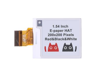 1.54inch E-Ink Raw Display Panel 200x200, Three-color E-paper Display Red, Black, White