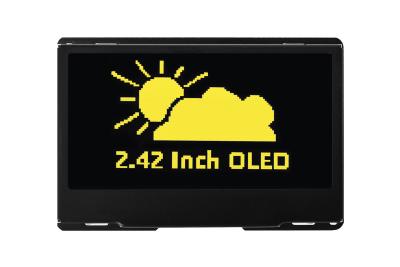 2.42 Inch OLED Display 128 x 64 Pixels Black and Yellow Supports SPI/ I2C Communication