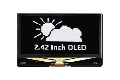 2.42 Inch OLED Display 128 x 64 Pixels Black and White Supports SPI/ I2C Communication