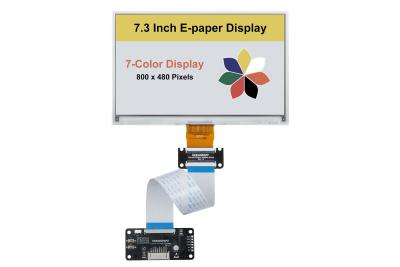 7.3inch E-Paper Display 7-Color E-Ink Display Module for Raspberry Pi, Arduino 800×480 Resolution