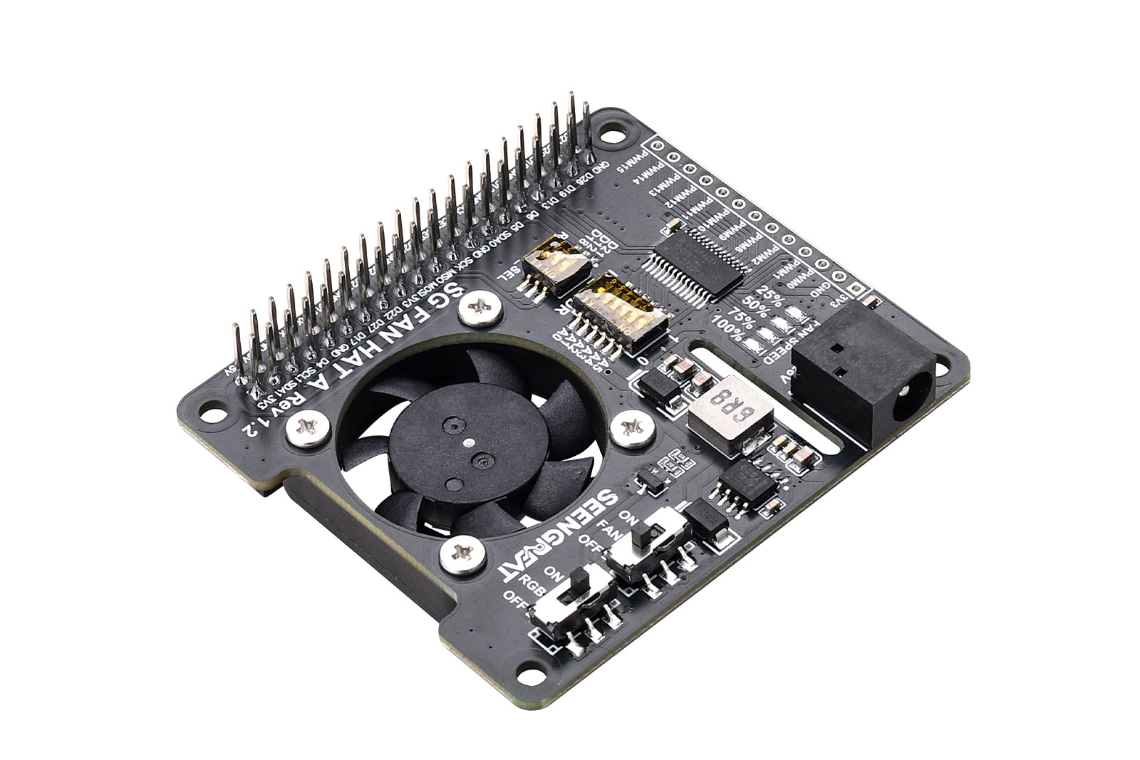 Raspberry Pi Cooling Fan Expansion Board I2C Control