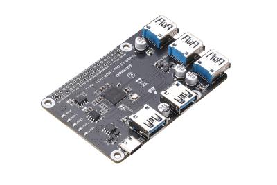 Pi USB 3.2 Gen 1 HUB HAT+ for Raspberry Pi - 4-Port USB 3.0 Expansion Board