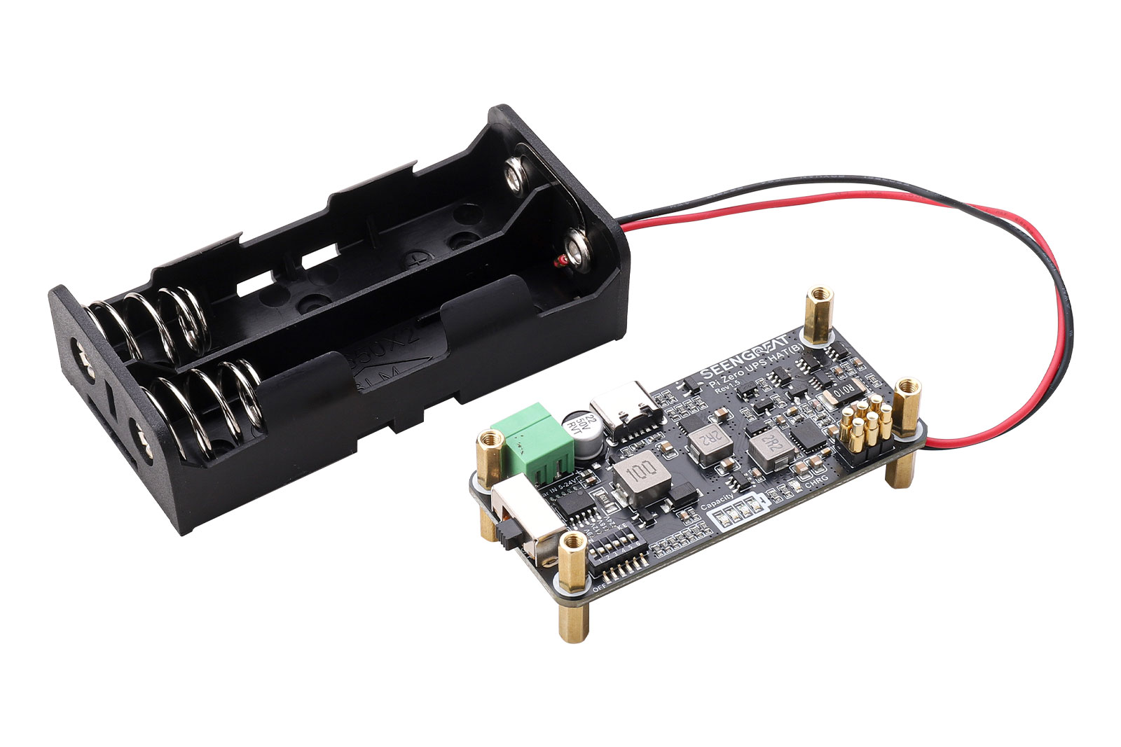 Compact UPS Power Module for Raspberry Pi Zero with Solar Input and Smart Battery Management