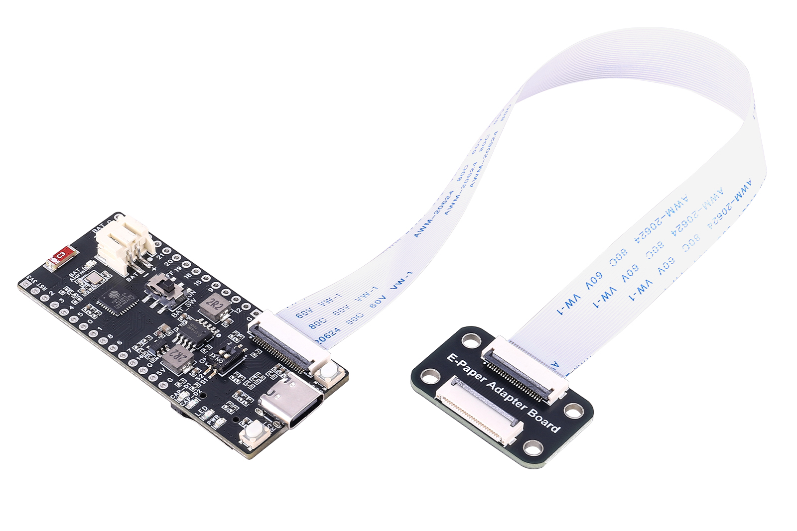 ESP32-C6 Wireless E-Paper Controller Board with 24P FPC, Micro SD Slot, USB-C & Li-ion Charger