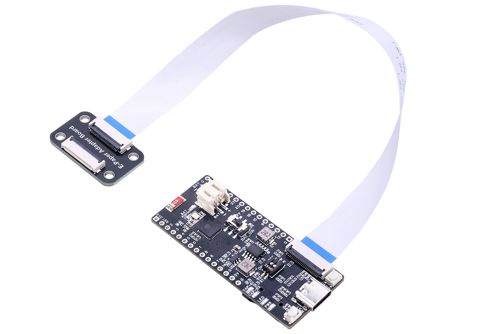 ESP32-C6 Wireless E-Paper Controller Board with 24P FPC, Micro SD Slot, USB-C & Li-ion Charger