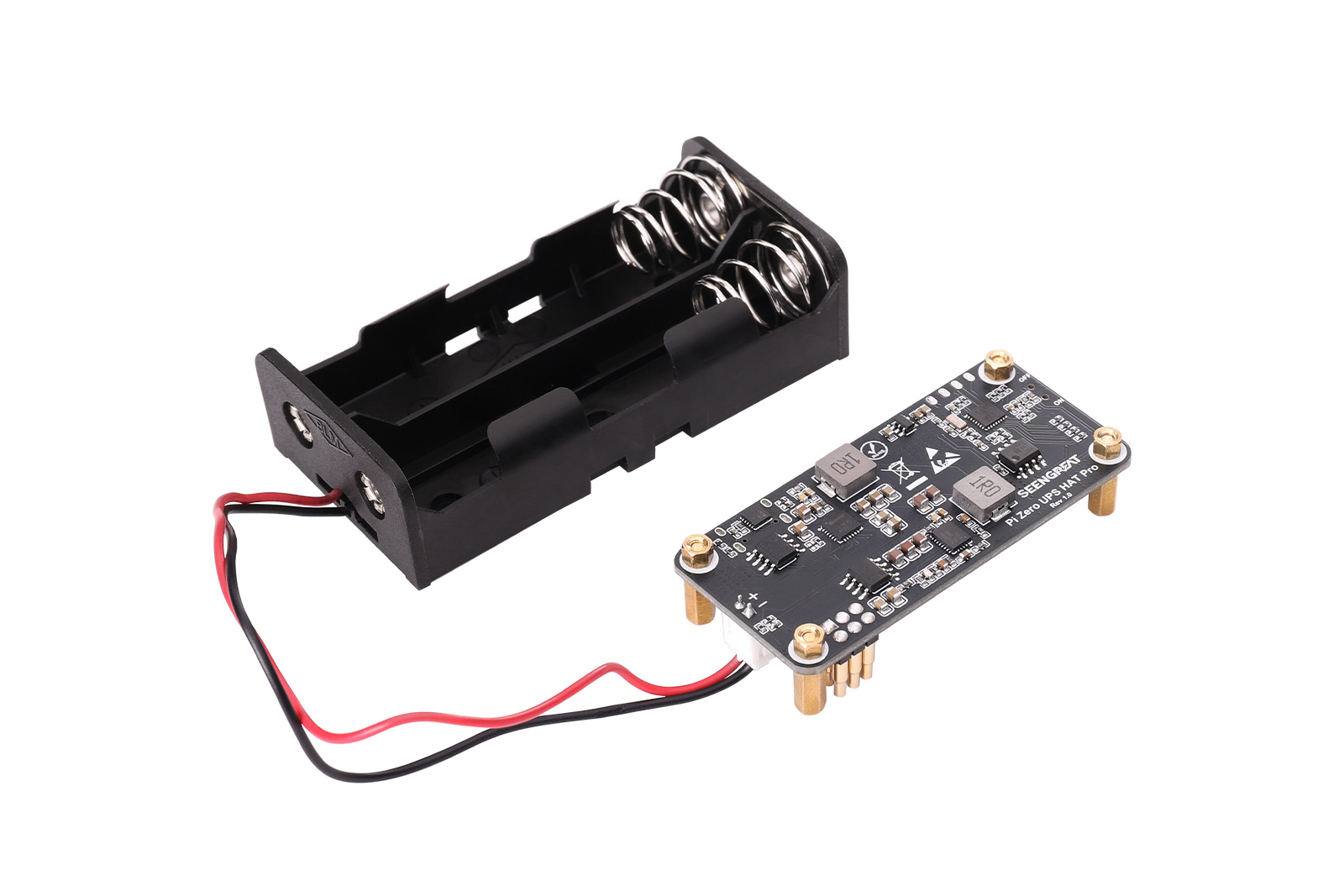 Pi Zero UPS HAT Pro with Holder - I2C Programmable UPS Module for Raspberry Pi Zero