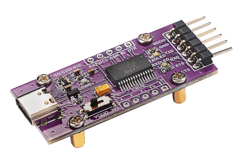 USB to UART Bridge Board FT232 Type-C Serial Converter