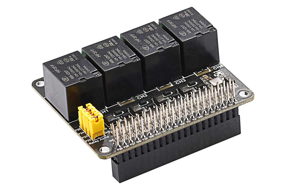 Module HAT 4 relais PiRelay 4 SKU06670 SB Components - Cartes d'extension,  HATs et modules