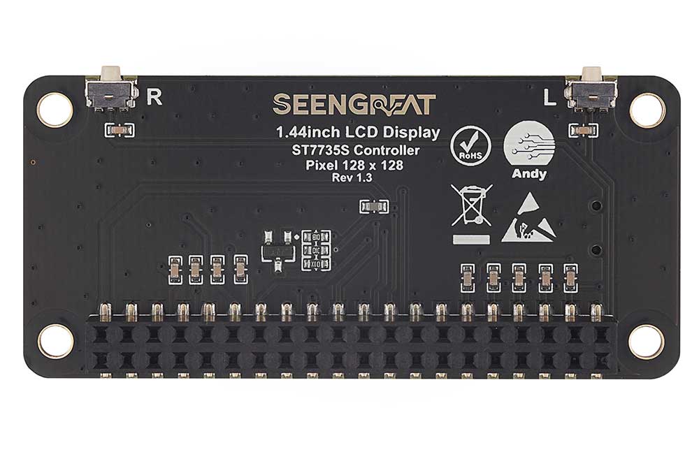 1.44inch LCD Display for Raspberry Pi, Onboard ST7735S, SPI Interface, 128×128 Resolution