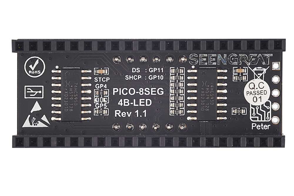 8 Segment SPI Red Digital Tube for Raspberry Pi Pico