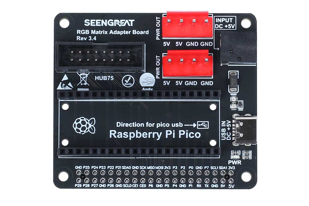 RGB Matrix Adapter Board for Easily Connect the RGB LED Matrix Panel to Raspberry Pi