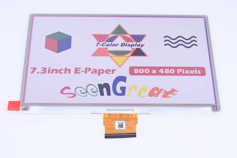 7.3inch E-Paper Display 7-Color E-Ink Raw Display Module, 800×480 Resolution