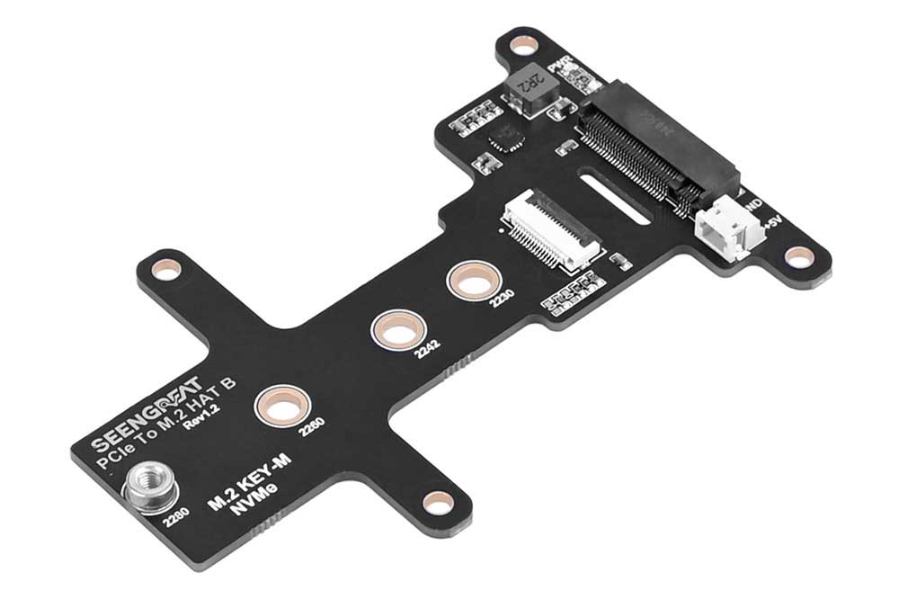 PCIe to M.2 HAT B Adapter Board for the Raspberry Pi 5