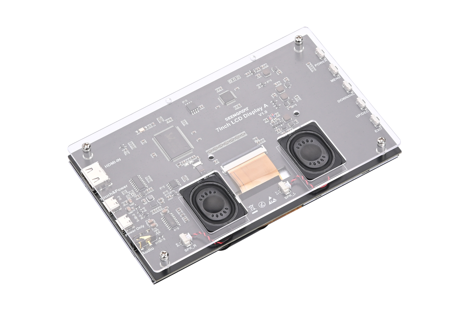 Écran Tactile Capacitif Waveshare 7 Pouces QLED à Points Quantiques - 1024×600 - Verre Trempé G+G - Compatible Raspberry Pi, Jetson Nano, PC Et Consoles De Jeu