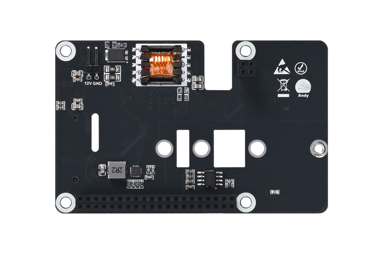 Raspberry Pi 5 NVMe Protocol M.2 SSD Interface with PoE Expansion Board (Raspberry Pi HAT+ Protocol)