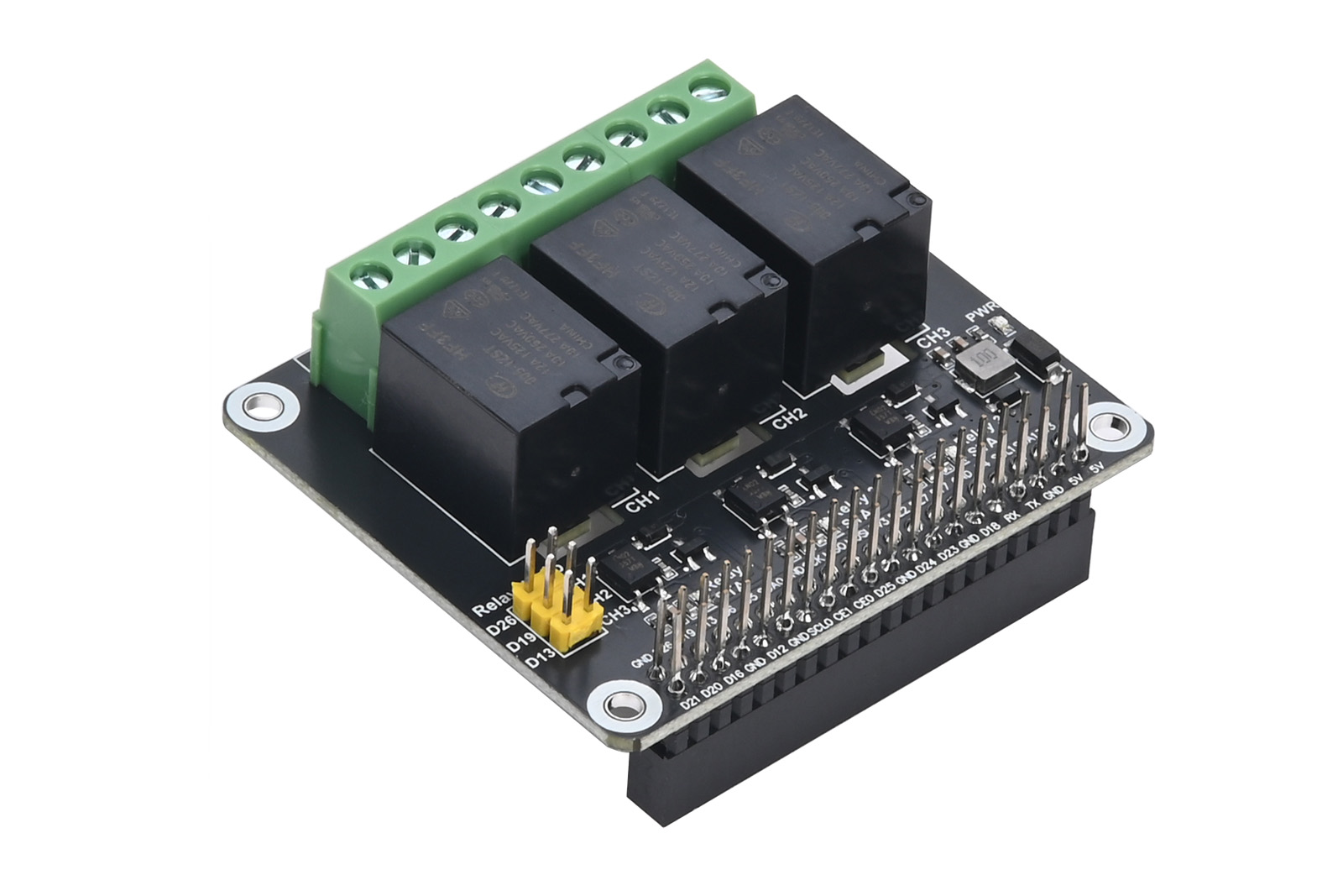 3-CH Relay Expansion Board Compatible with Raspberry Pi