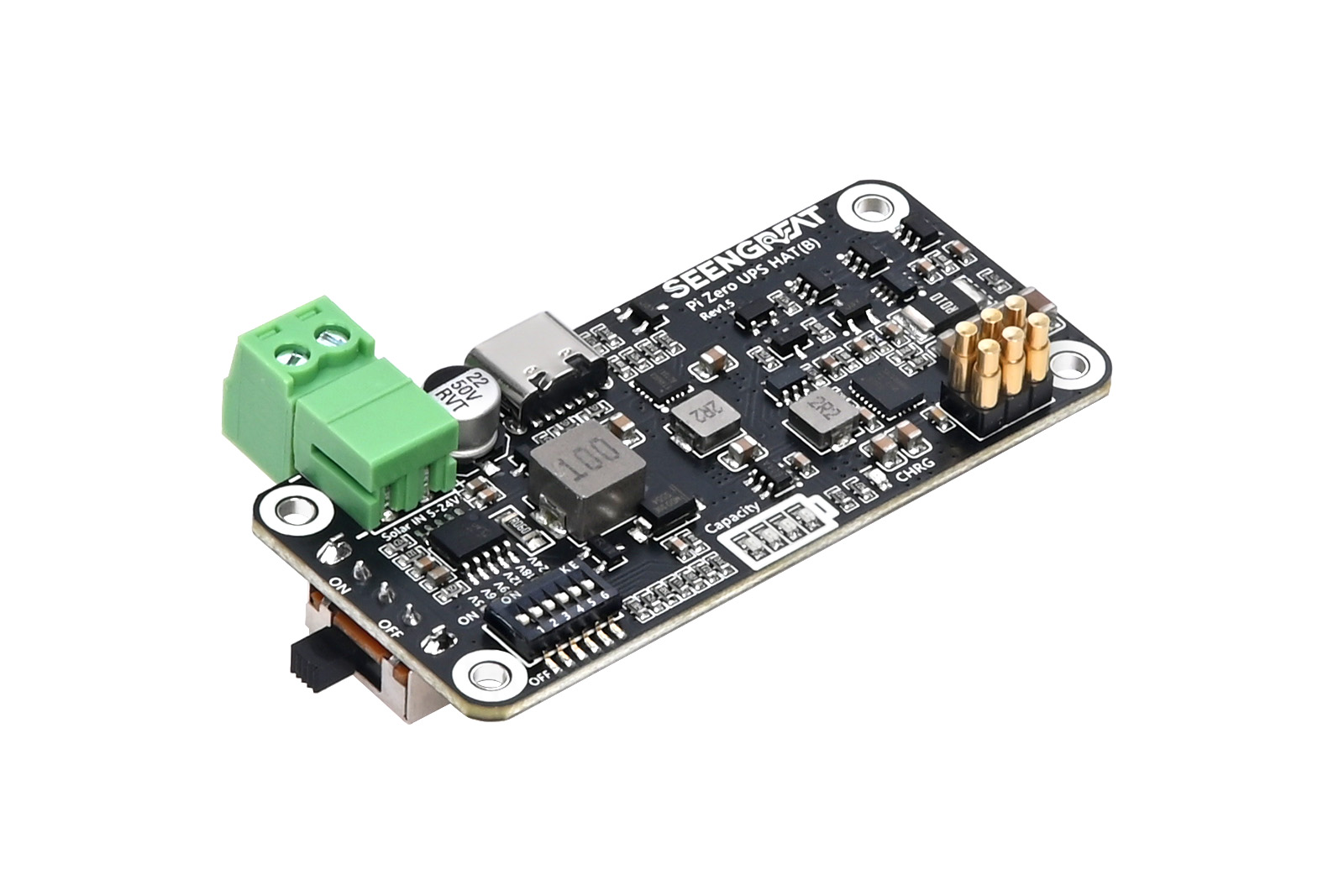 Compact UPS Power Module for Raspberry Pi Zero with Solar Input and Smart Battery Management