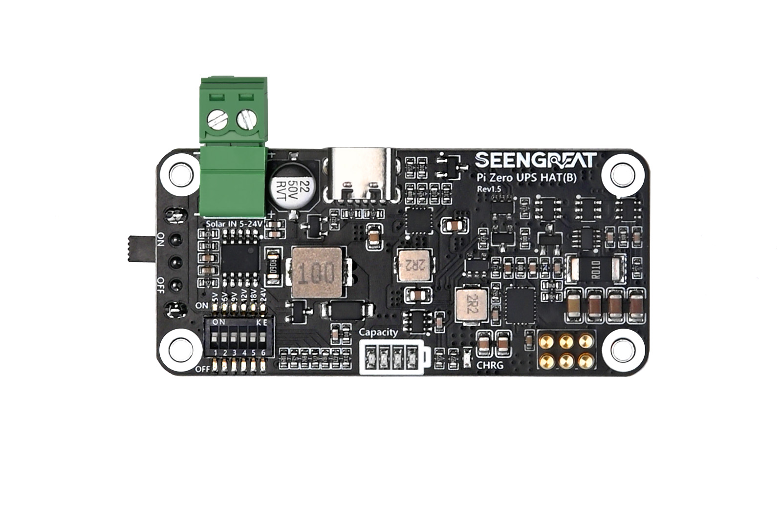 Compact UPS Power Module for Raspberry Pi Zero with Solar Input and Smart Battery Management