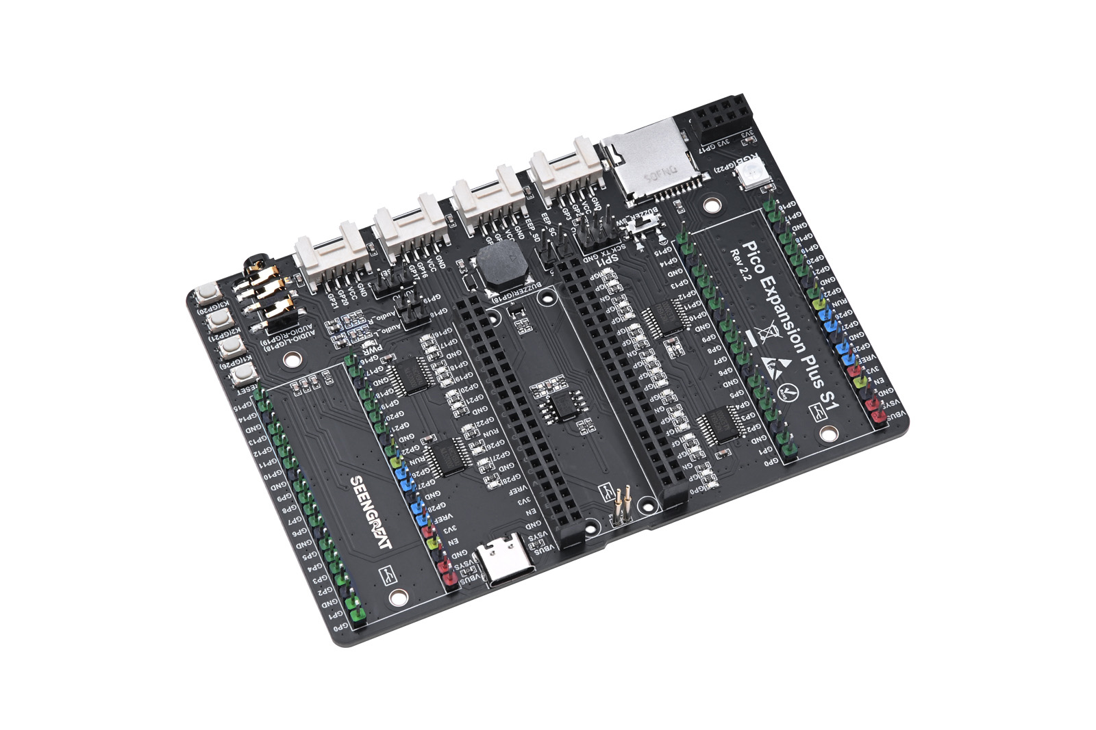 Raspberry Pi Pico Expansion Board, Dual GPIO Expander, Two Sets of Pins