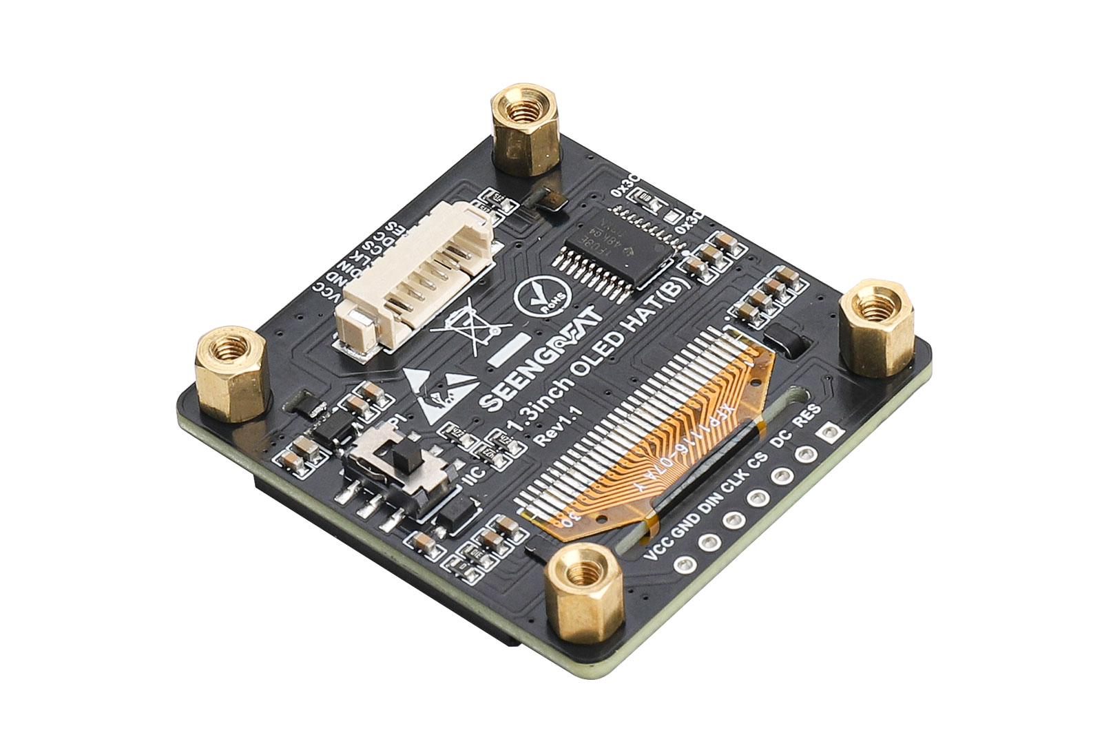 1.3inch OLED Display 128 x 64 Pixels Black and White Supports SPI I2C Communication