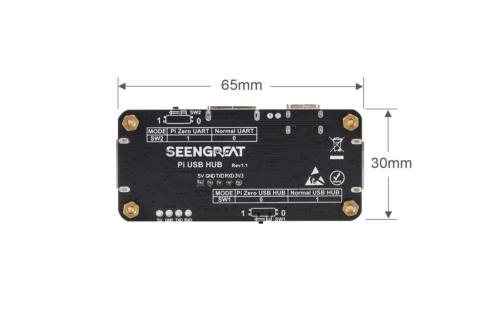 Compatible with Raspberry Pi Zero Series , USB2.0 , USB TO TTL