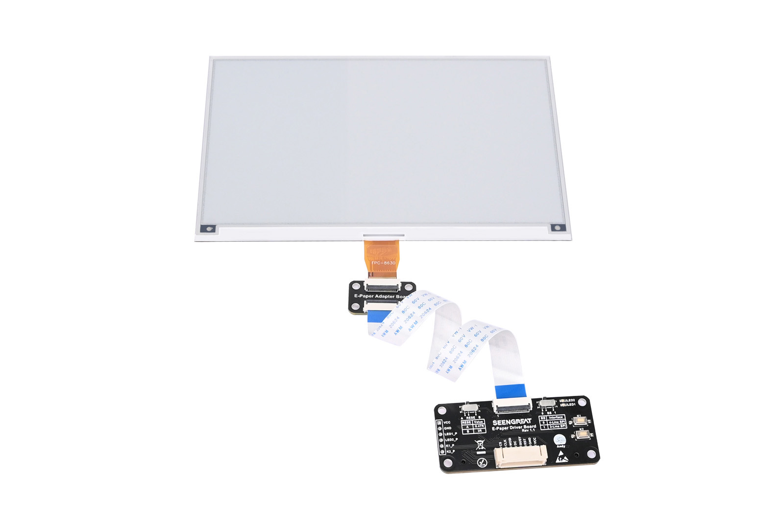 7.5 Inch 3-color E-Paper E-Ink Display Resolution 800x480