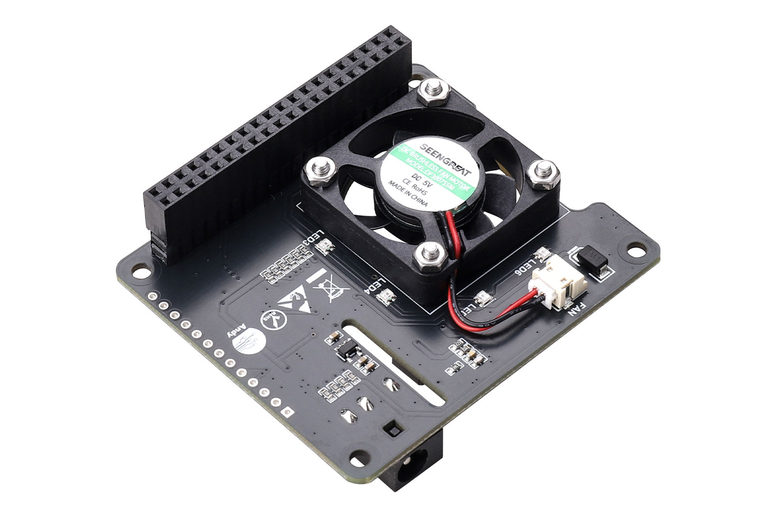 Raspberry Pi Cooling Fan Expansion Board I2C Control