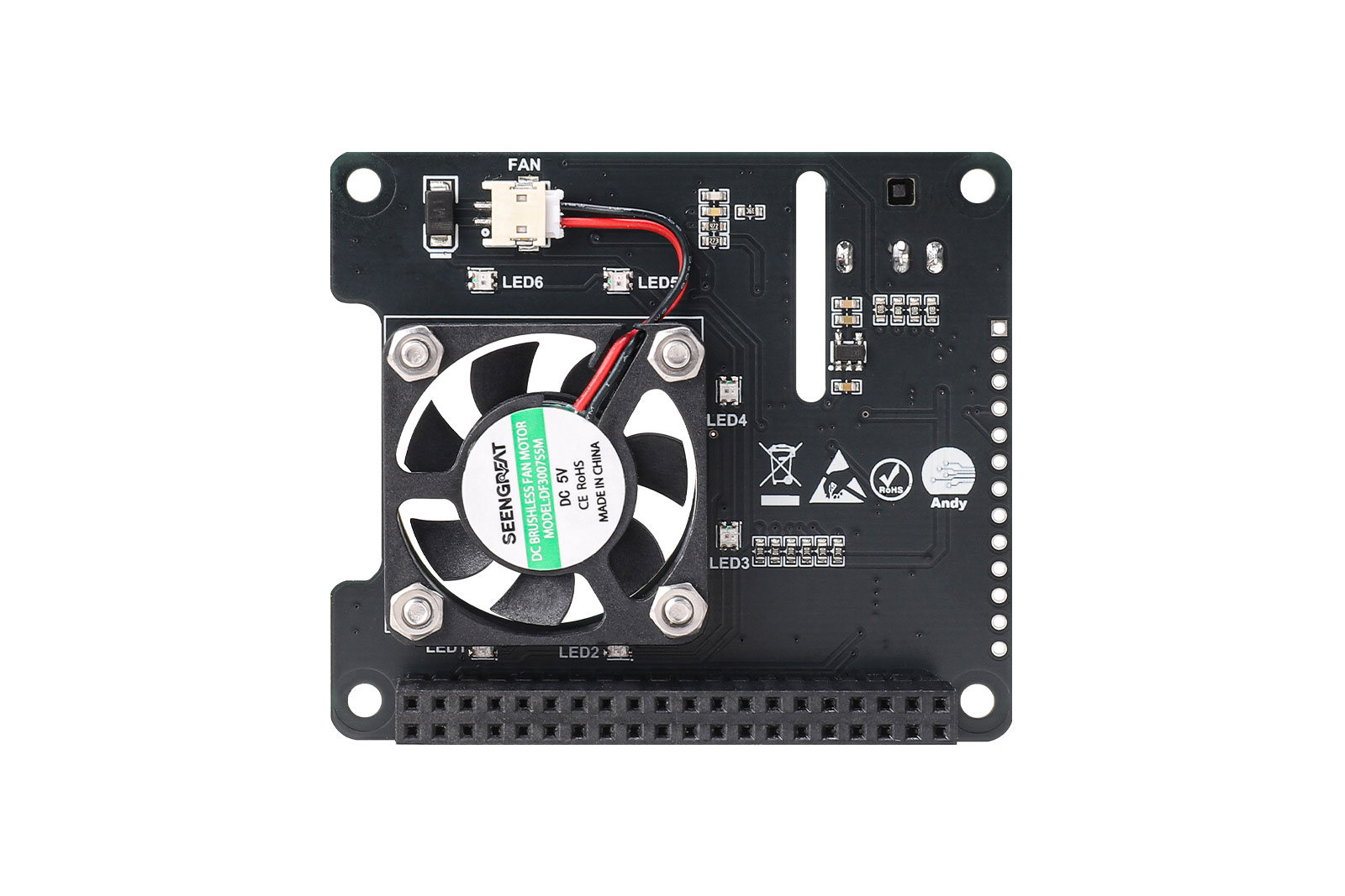 Raspberry Pi Cooling Fan Expansion Board I2C Control