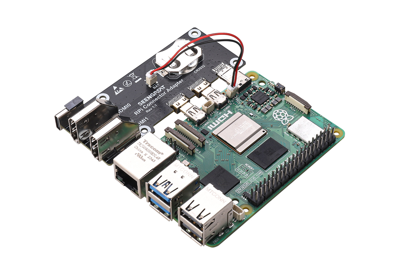 Micro HDMI to HDMI Adapter Compatible with Raspberry Pi 54B Easier Connection Supports Dual 4K Outpu