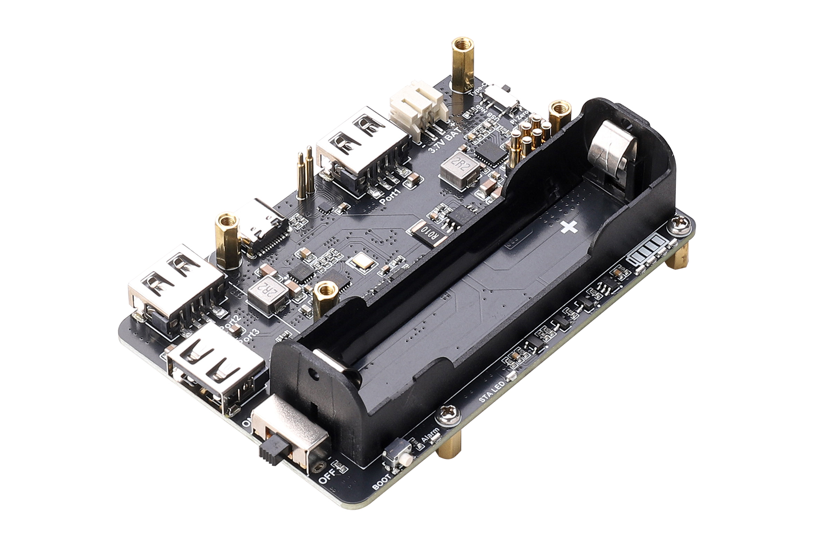 Pi Zero UPS USB HUB - Uninterruptible Power Supply with 3-Port USB 2.0 Hub