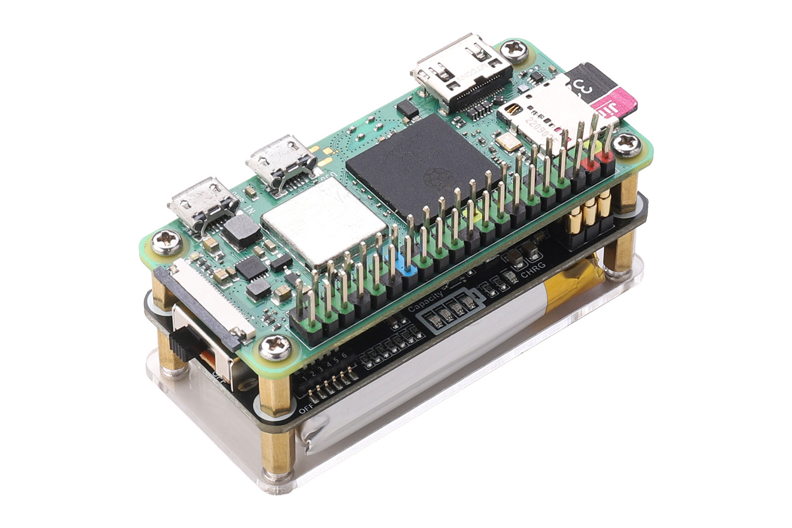 Compact UPS Power Module for Raspberry Pi Zero with Solar Input and Smart Battery Management