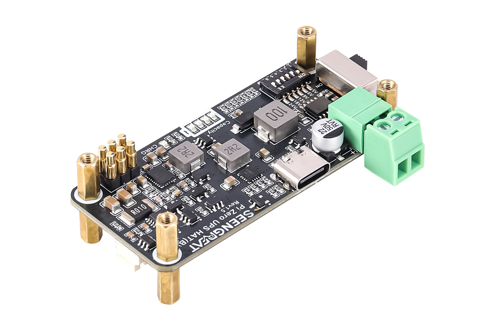 Compact UPS Power Module for Raspberry Pi Zero with Solar Input and Smart Battery Management