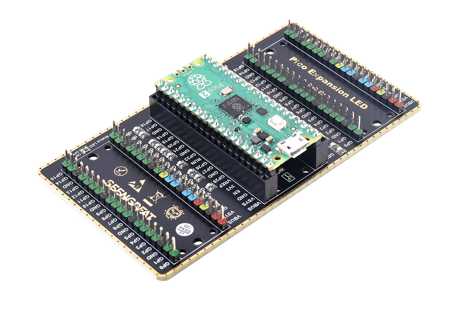 Pico Expansion LED Expansion Board– IO Status & Reset for Raspberry Pi Pico