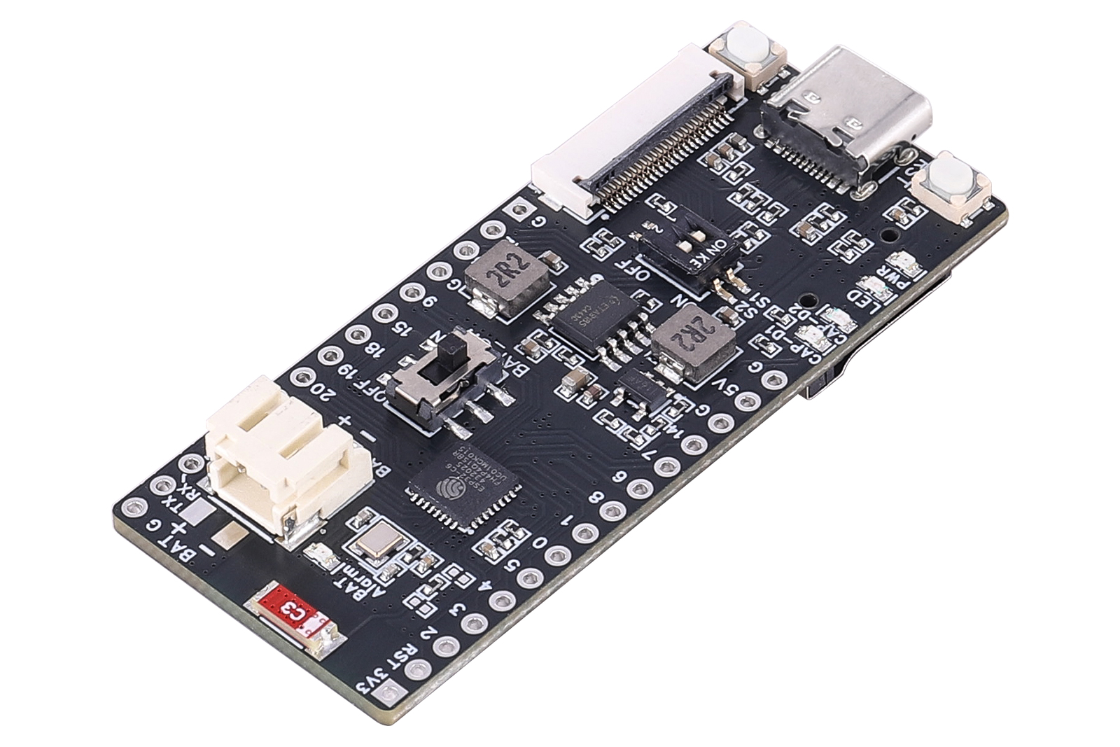 ESP32-C6 Wireless E-Paper Controller Board with 24P FPC, Micro SD Slot, USB-C & Li-ion Charger