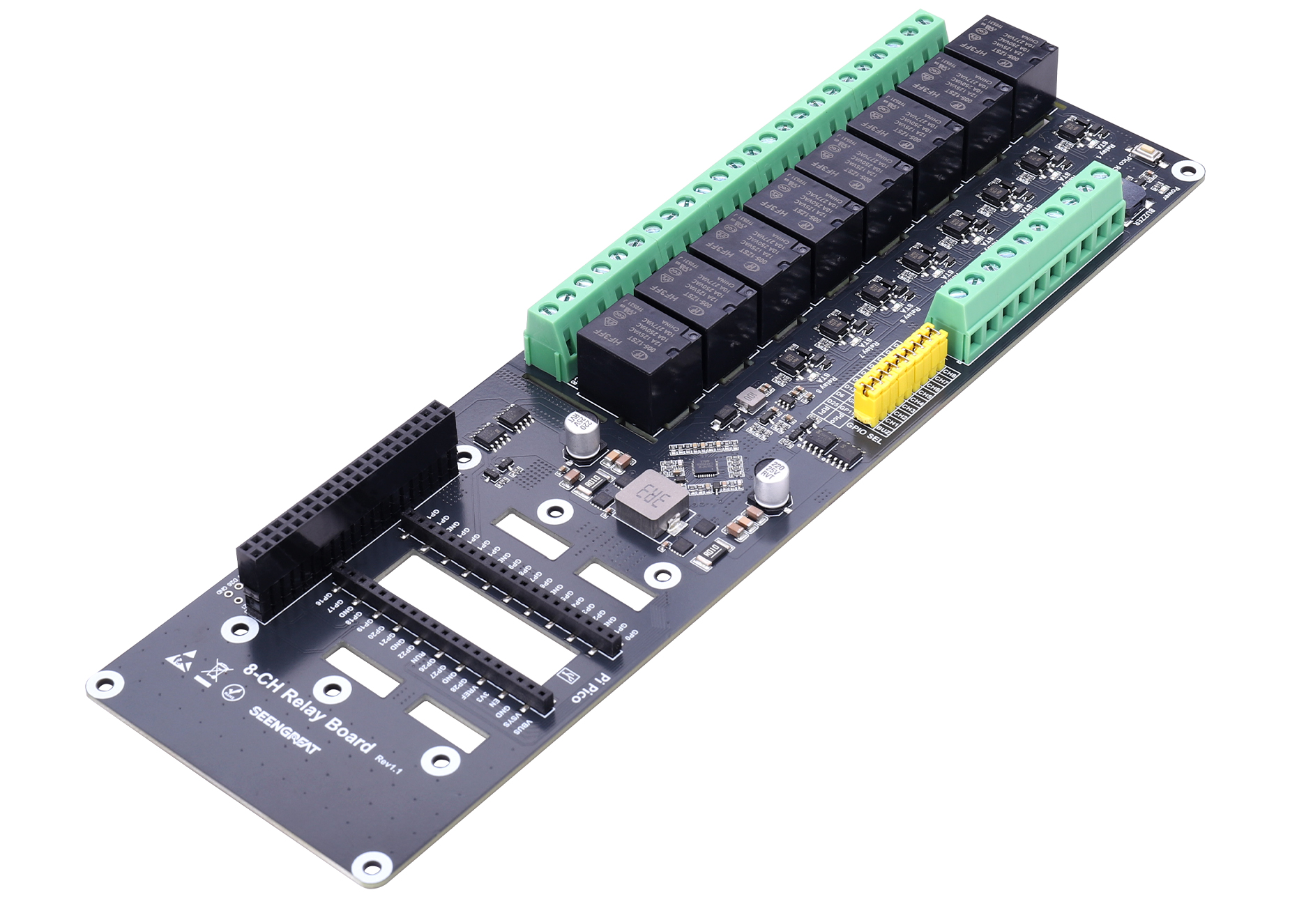 8-Channel Relay Expansion Board | Optocoupler Isolated | 5–12V Wide Voltage Input | Compatible With