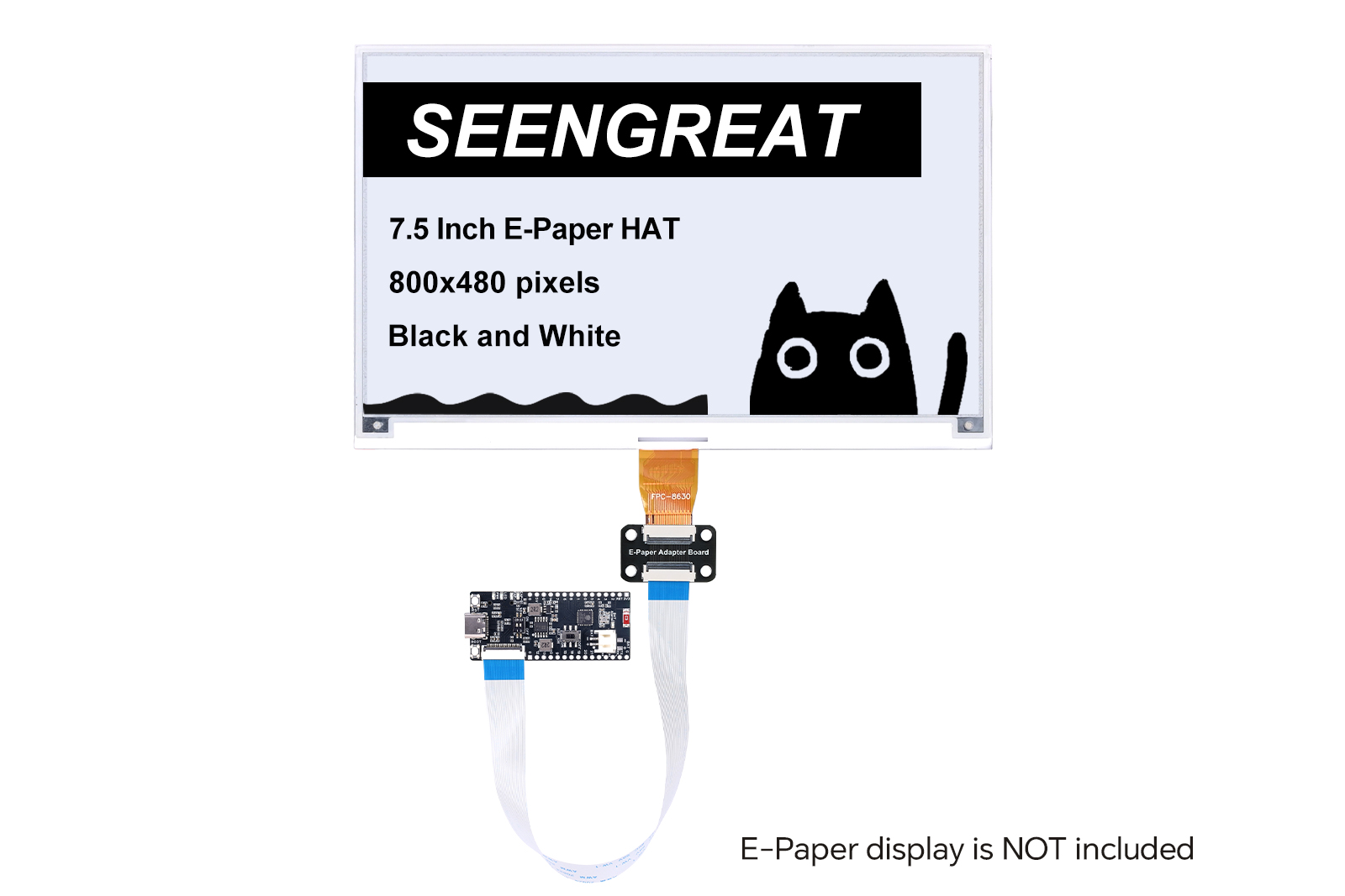 ESP32-C6 Wireless E-Paper Controller Board with 24P FPC, Micro SD Slot, USB-C & Li-ion Charger