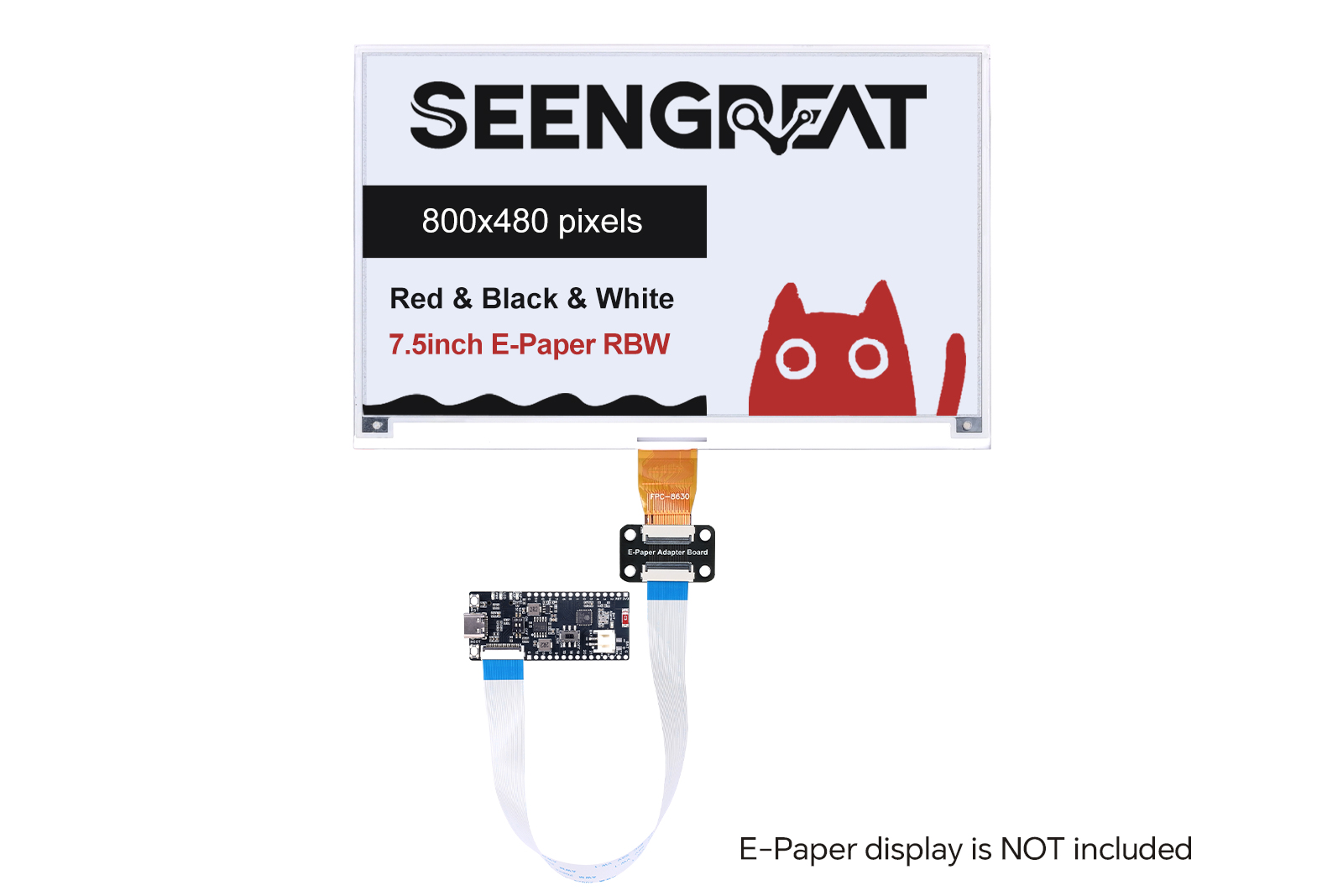 ESP32-C6 Wireless E-Paper Controller Board with 24P FPC, Micro SD Slot, USB-C & Li-ion Charger