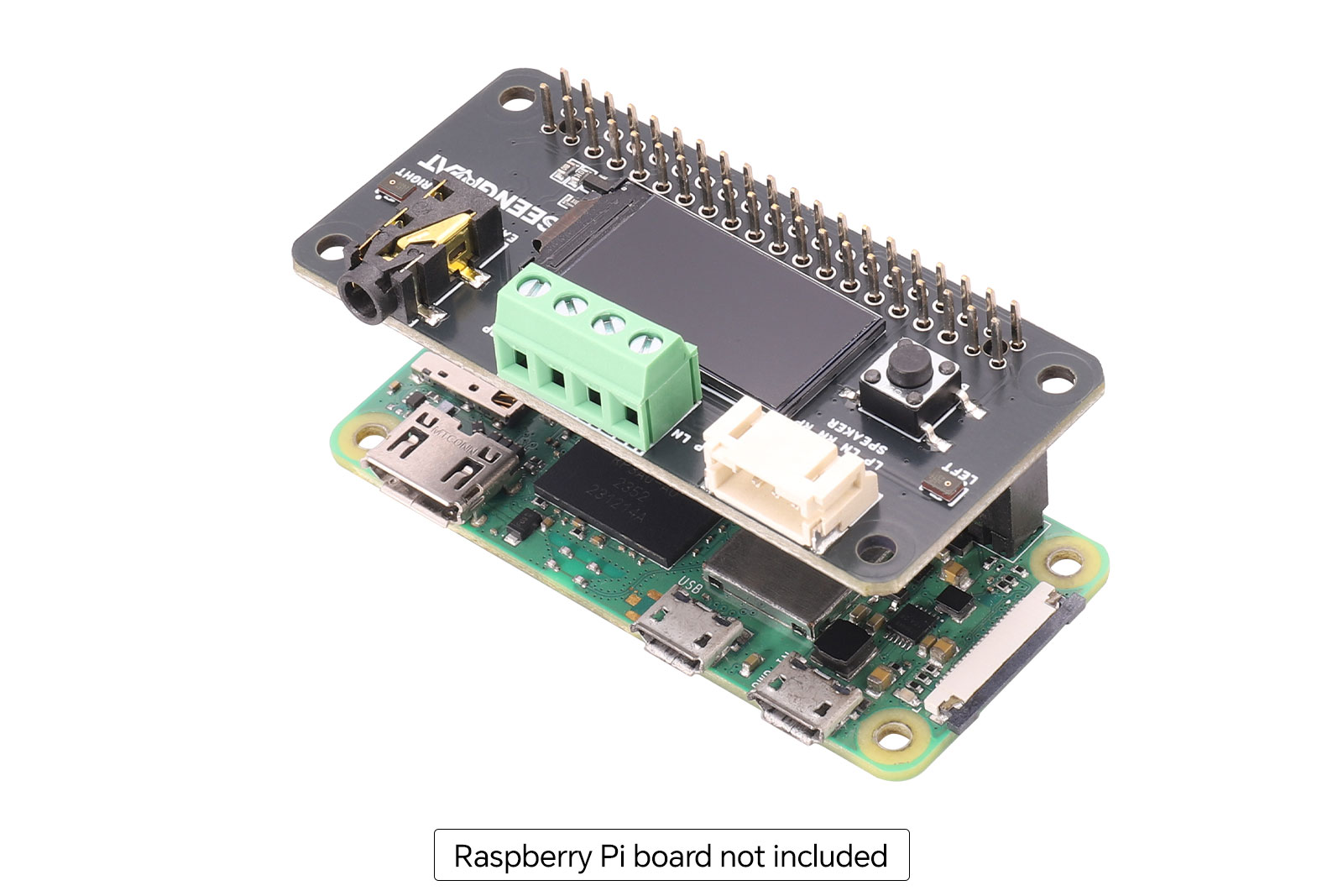 WM8960 Audio Codec LCD HAT – Stereo Audio Expansion Board for Raspberry Pi