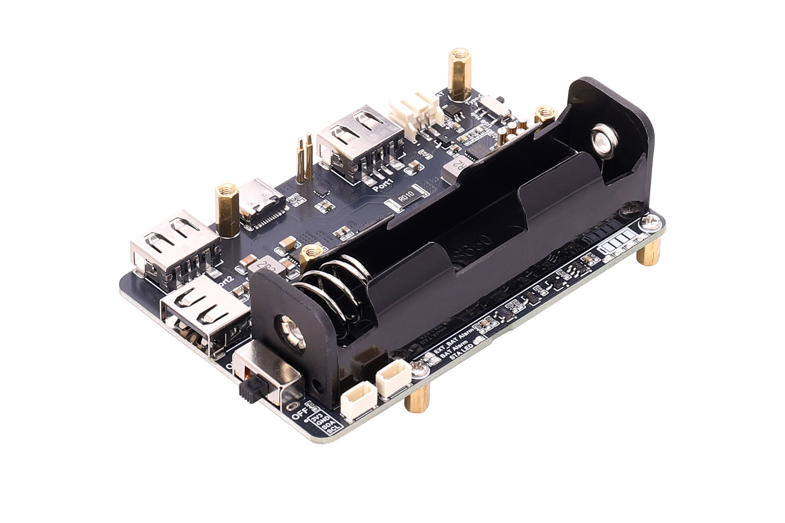 Pi Zero UPS USB HUB - Uninterruptible Power Supply with 3-Port USB 2.0 Hub