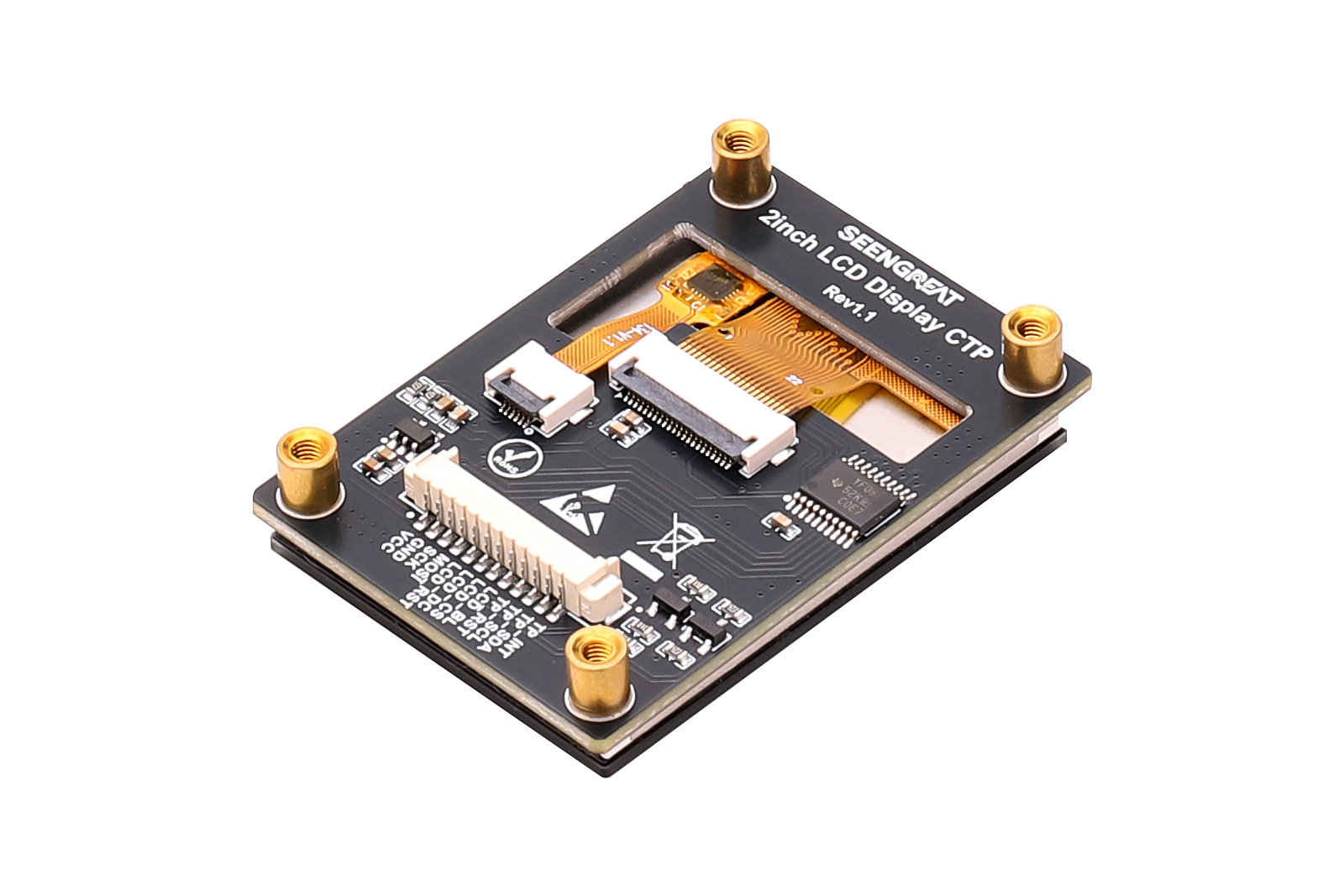 2inch LCD Display Module with Capacitive Touch | ST7789 + CST816D | SPI + I2C