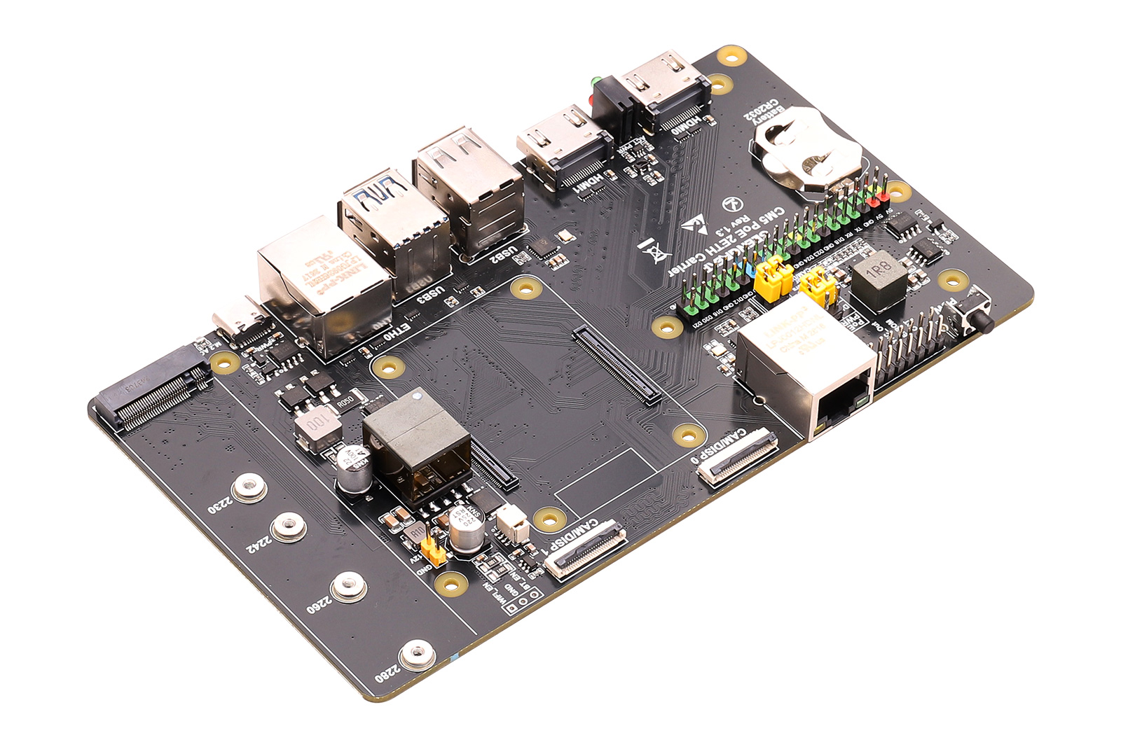 CM5 PoE 2ETH Carrier – Dual Gigabit PoE Carrier Board for Raspberry Pi CM5