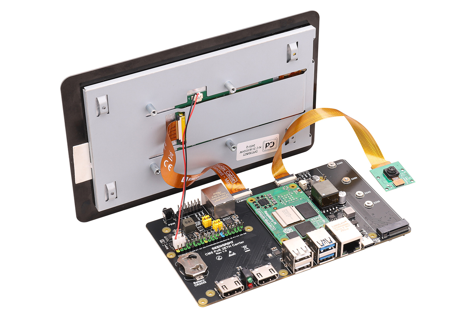 CM5 PoE 2ETH Carrier – Dual Gigabit PoE Carrier Board for Raspberry Pi CM5