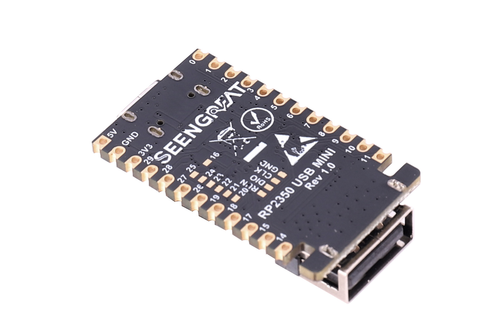 RP2350 USB MINI Development Board – RP2350A Dual-Core Microcontroller with USB Type-C & Type-A