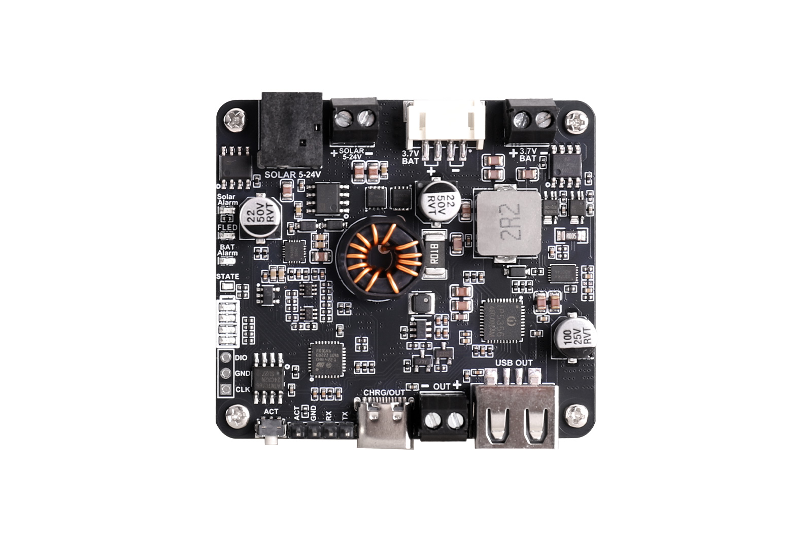 Solar Energy Manager F – 20W MPPT Solar Power Management Module with USB-C PDQC Fast Charging & SOC