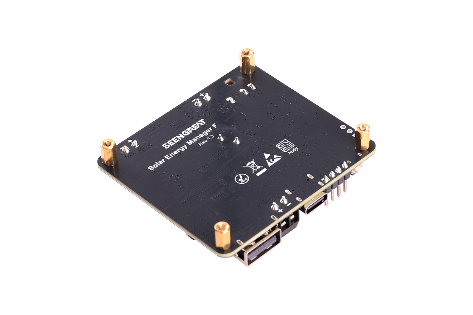 Solar Energy Manager F – 20W MPPT Solar Power Management Module with USB-C PDQC Fast Charging & SOC