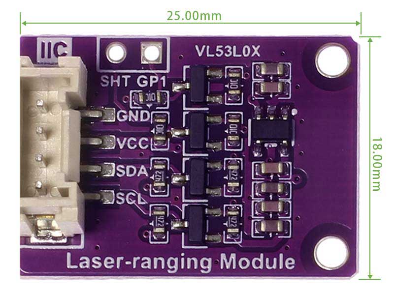 Laser Ranging Distance Sensor Module Size