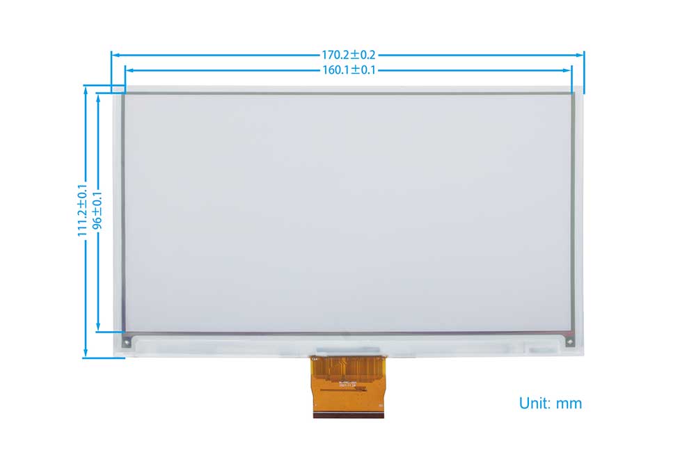 E-Ink Display Dimensions